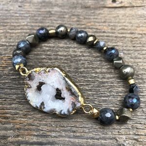 Druzy Crystal Stretch Bracelet